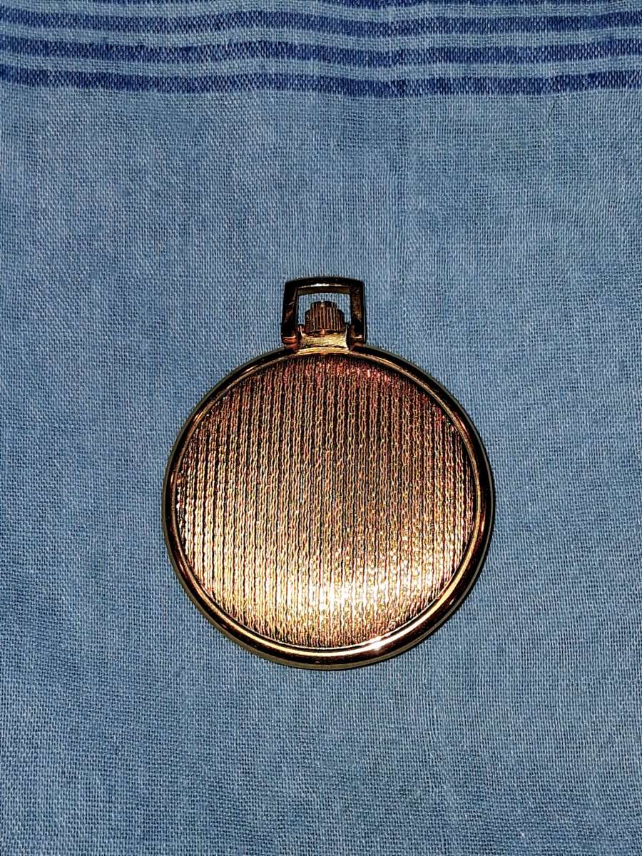 Vintage Swiss 14k gold filled Croton ladies pocket watch 17j
