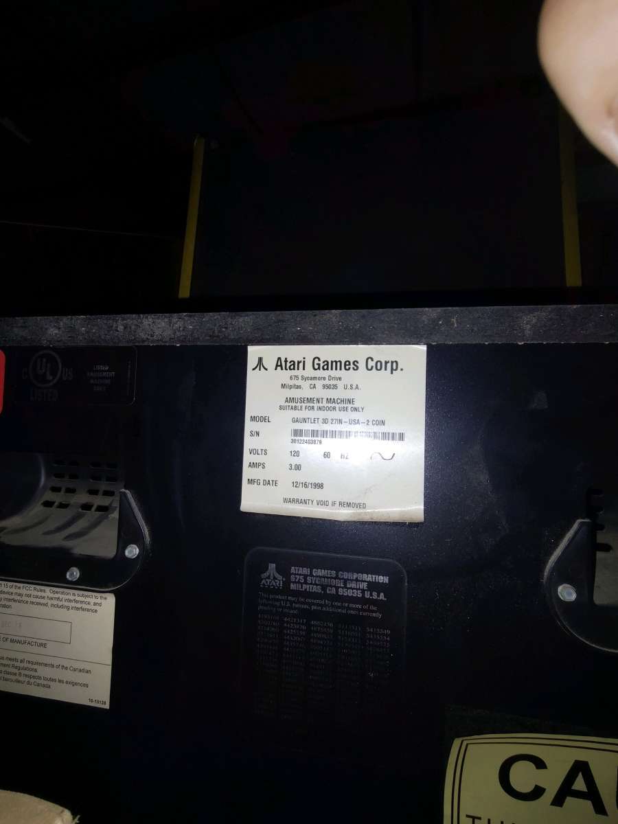 The Gauntlet Legends Arcade Cabinet