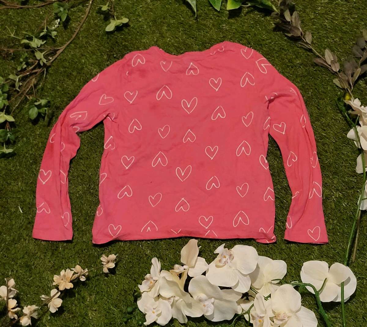Heart Pattern Long Sleeve Kids Shirt