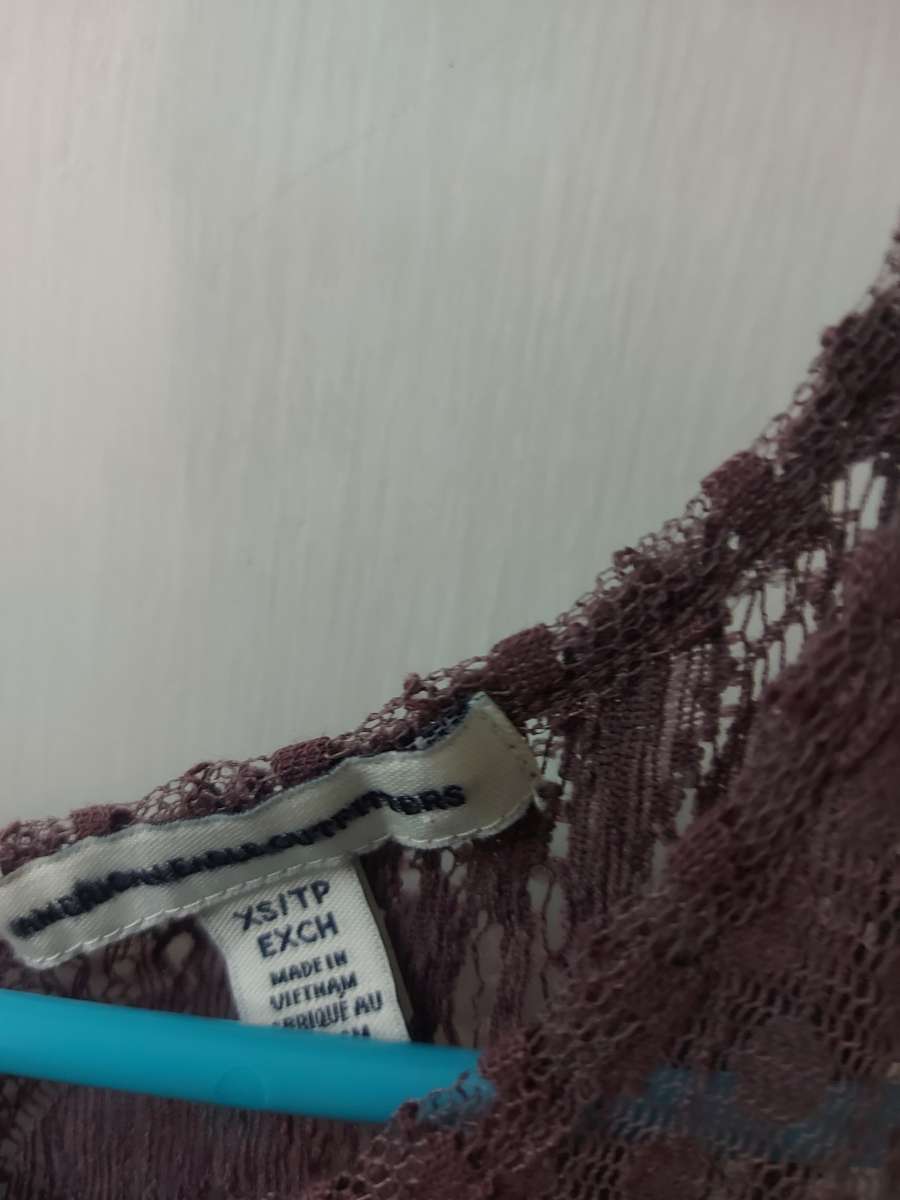 AEO American Eagle Outfitters Purple Crochet Tank Size XS Fe