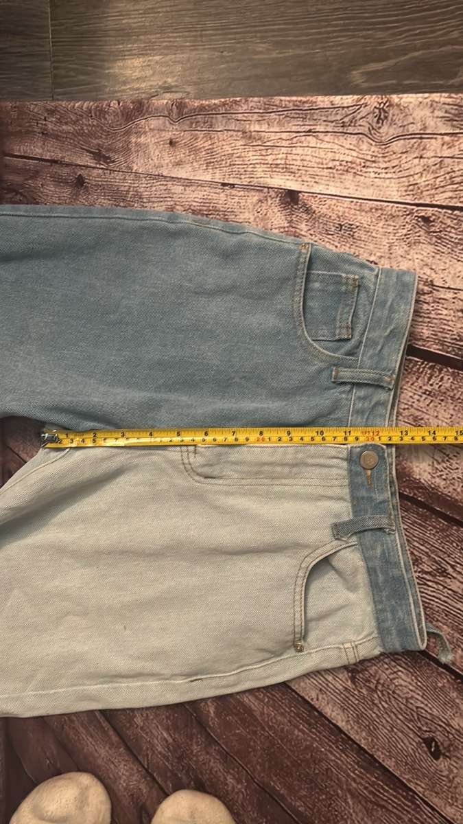 Nasty Gal Two Tone Straight Leg Denim Jeans