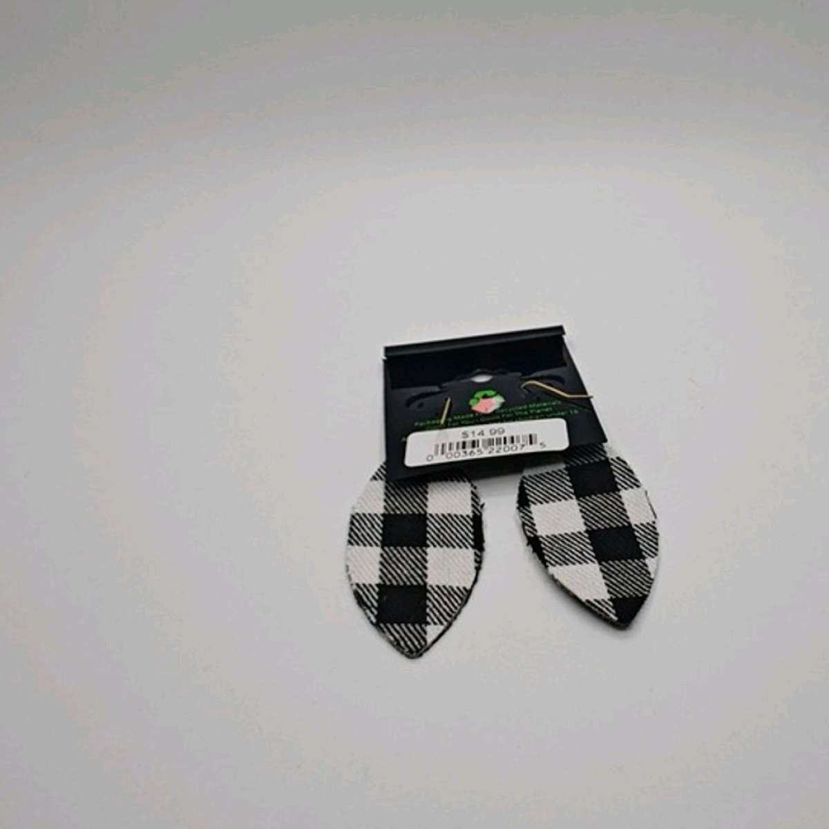 Buffalo Check Earrings Hunters Feather Leaf Metal Jewelry WH