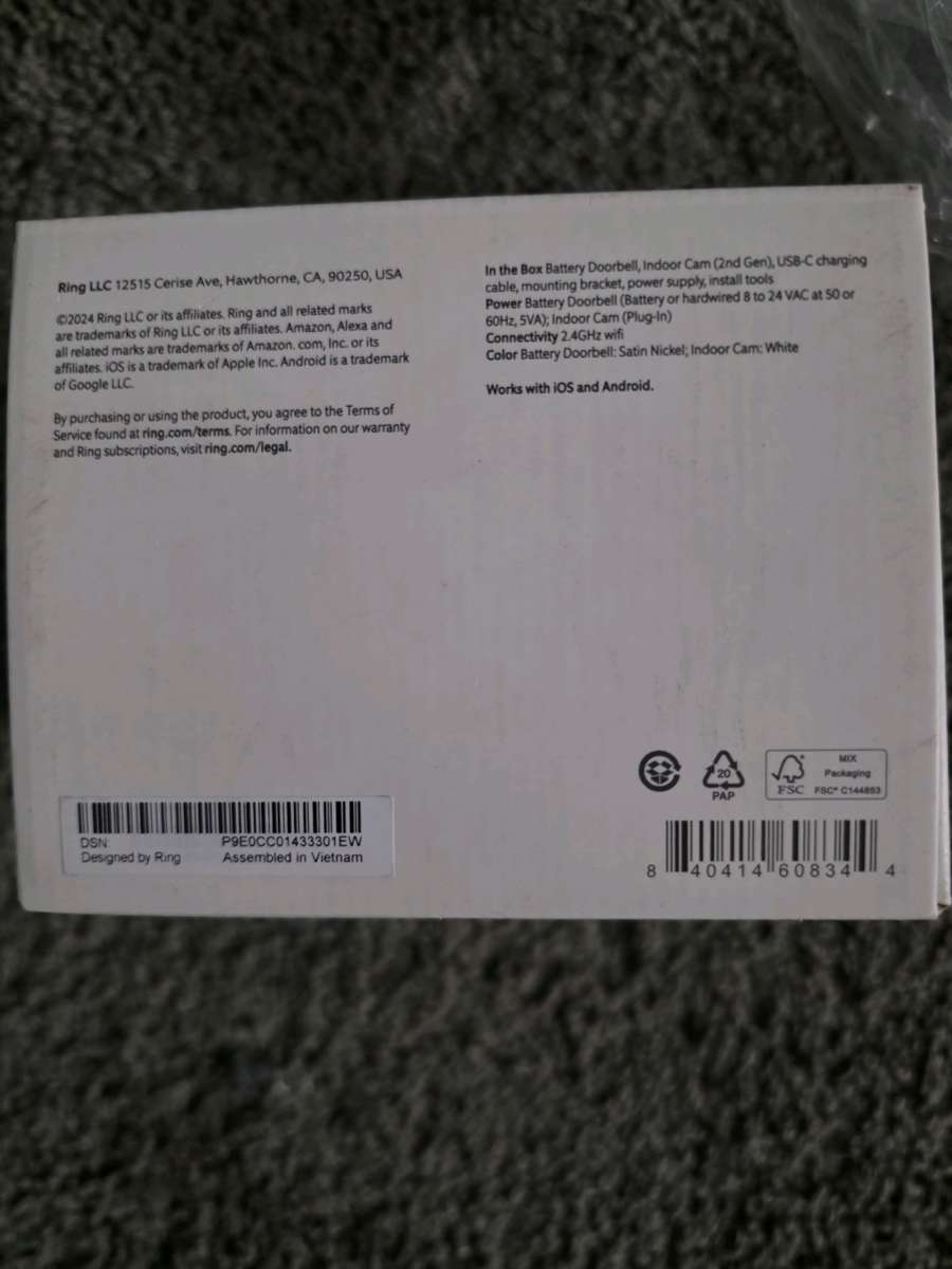 Ring Battery Doorbell And Indoor Cam