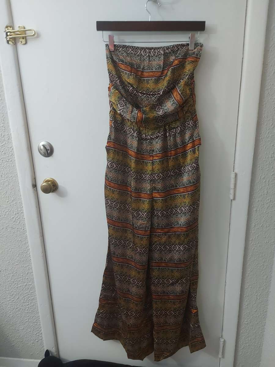 Lumiere Drop Waist Strapless Jumpsuit NWT Size S