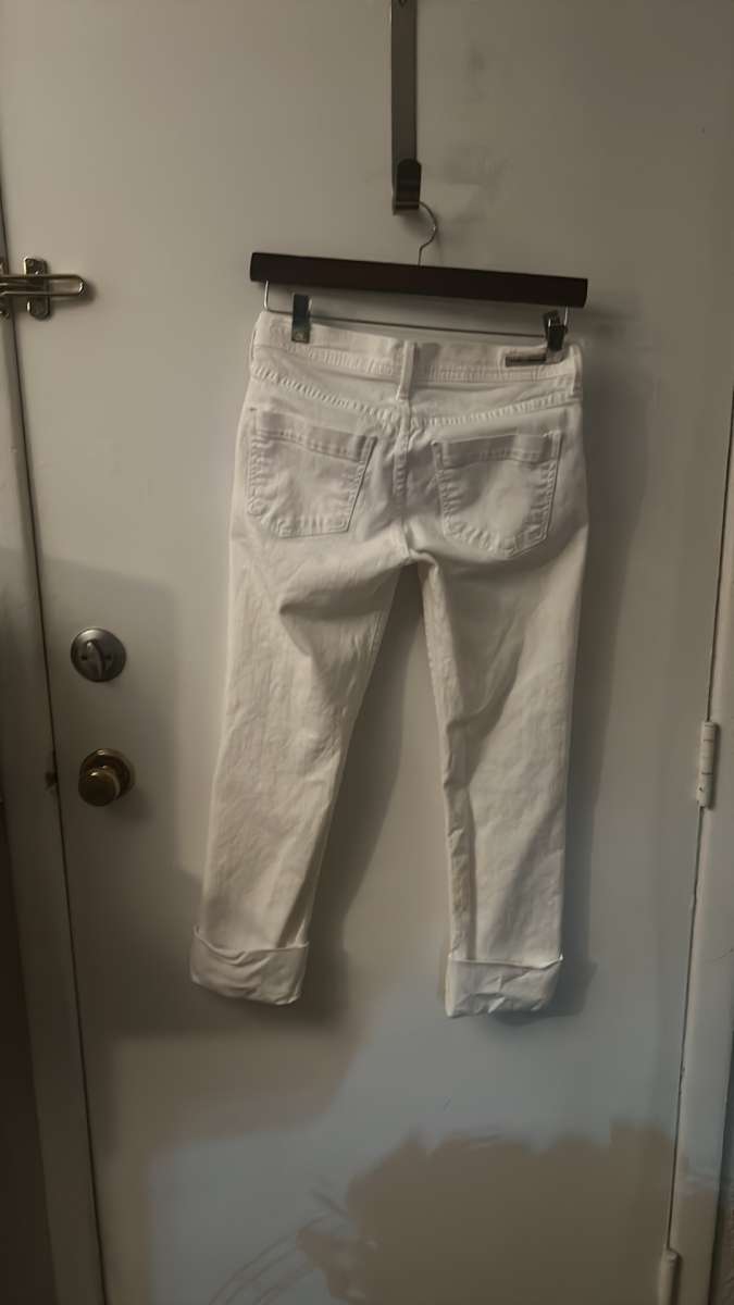 Citizens of Humanity White Dani Cropped Straight Leg Jeans