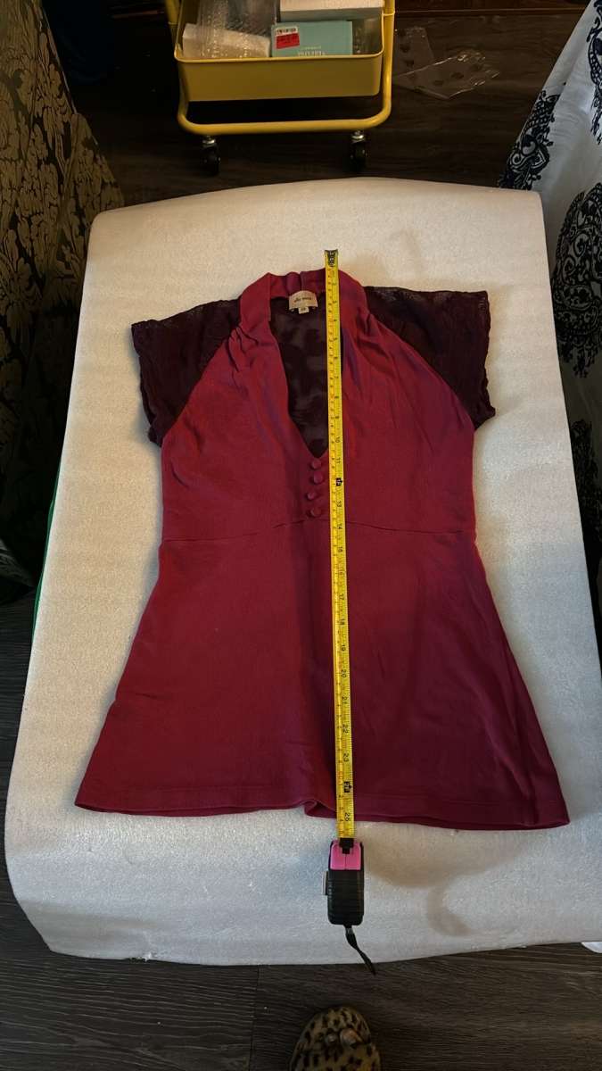 Ella Moss Lace Back Tee Size XS