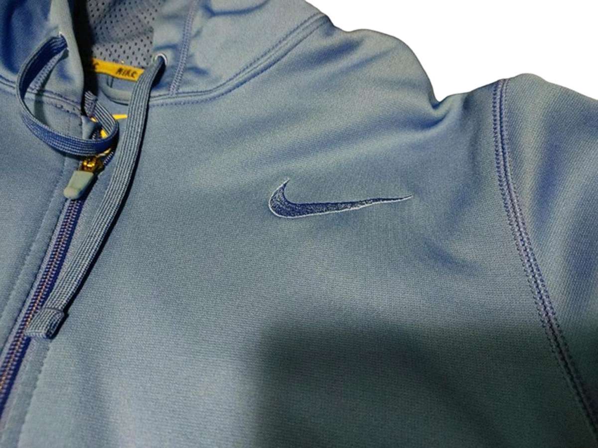 Nike Mens Amway Therma FIT Fleece Hoodie Sz M Blue Full Zip