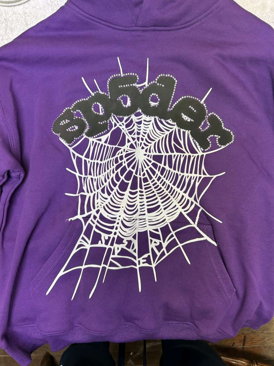 Purple sp5der hoodie