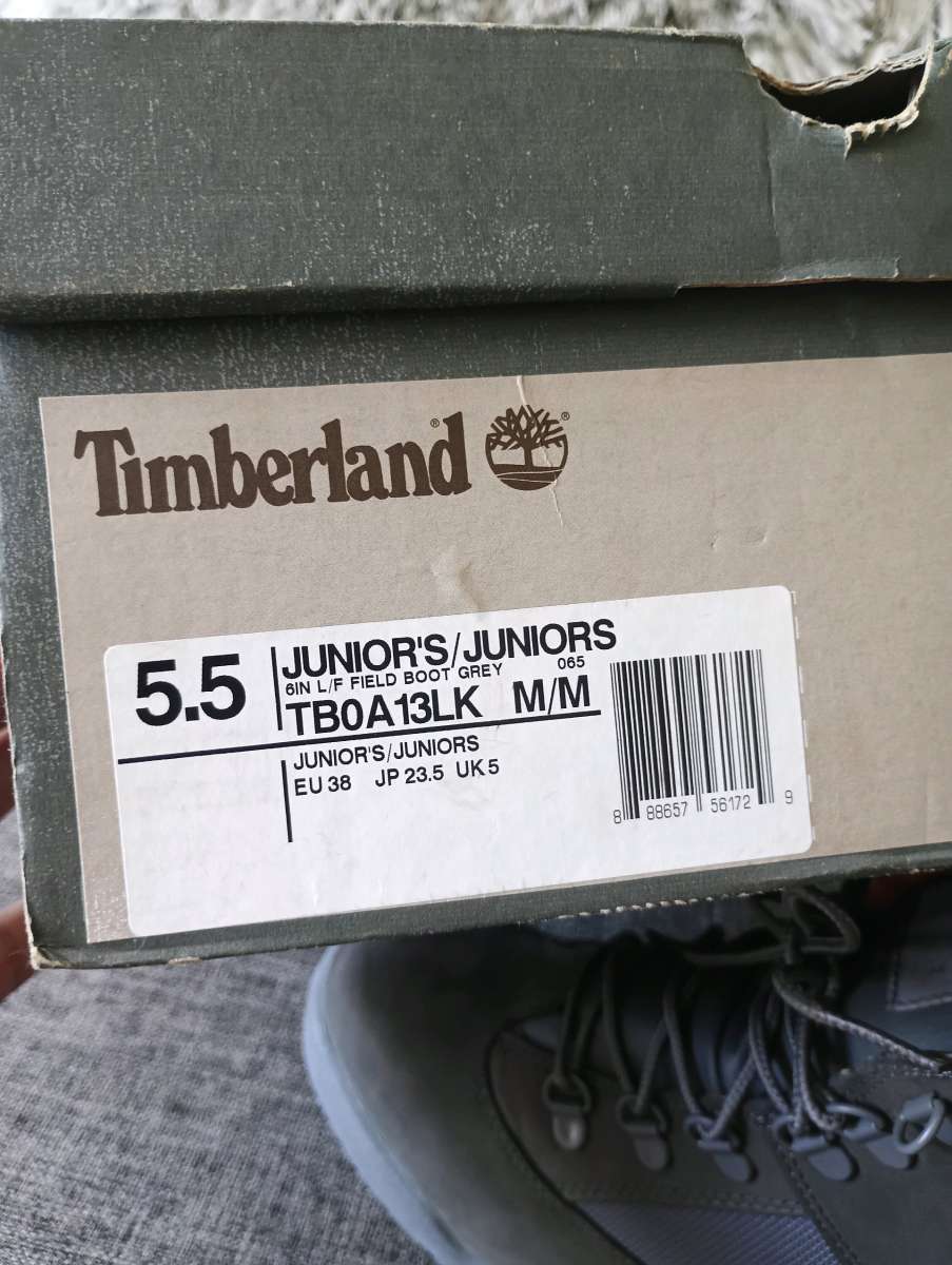 Timberland Gray Nubuck Lace Up Waterproof Ankle Boots  Size