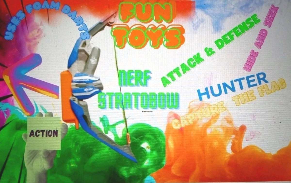 Nerf B5574 NStrike Elite StratoBow Toy 35 darts BLUE SILVER