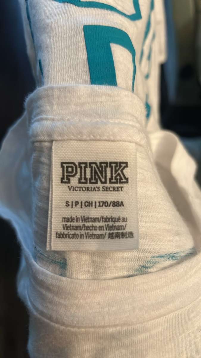 PINK Victoria Secret Short Sleeve Campus TShirt Size Small W