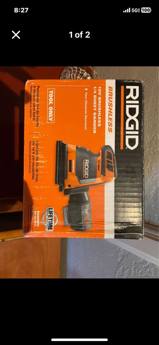 Ridgid 18v brushless sander
