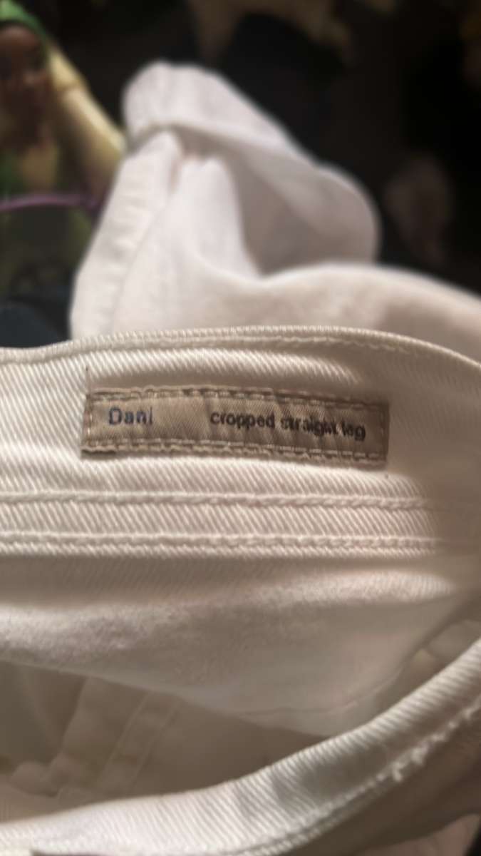 Citizens of Humanity White Dani Cropped Straight Leg Jeans