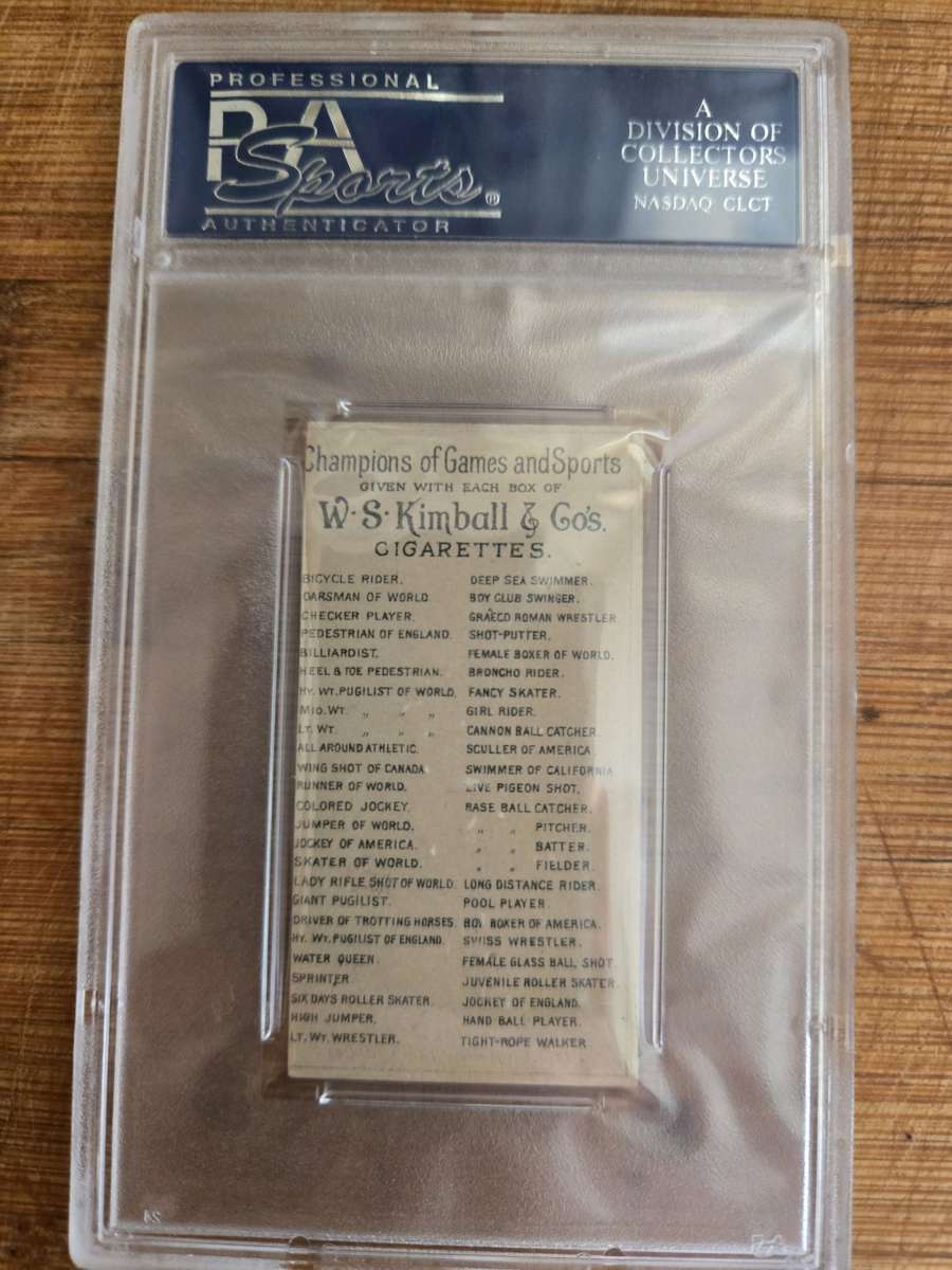 1887 ws kimball Dell Darling baseball catcher