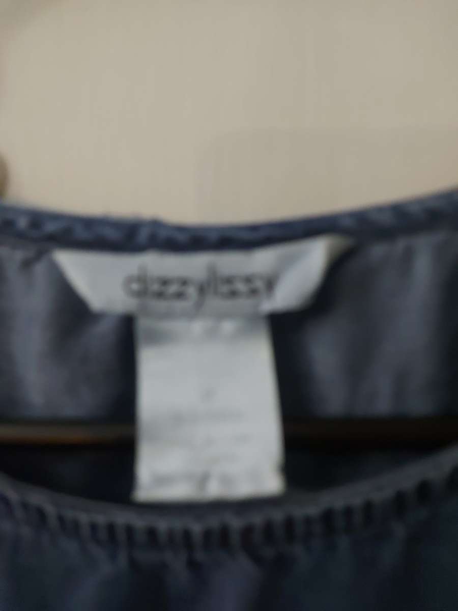 DizzyLissy Lightweight Denim Ruffle Top Size M Boho Festival