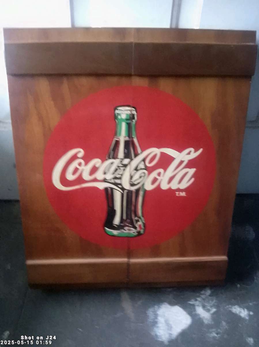Vintage Coca Cola Wooden Wall Cabinet