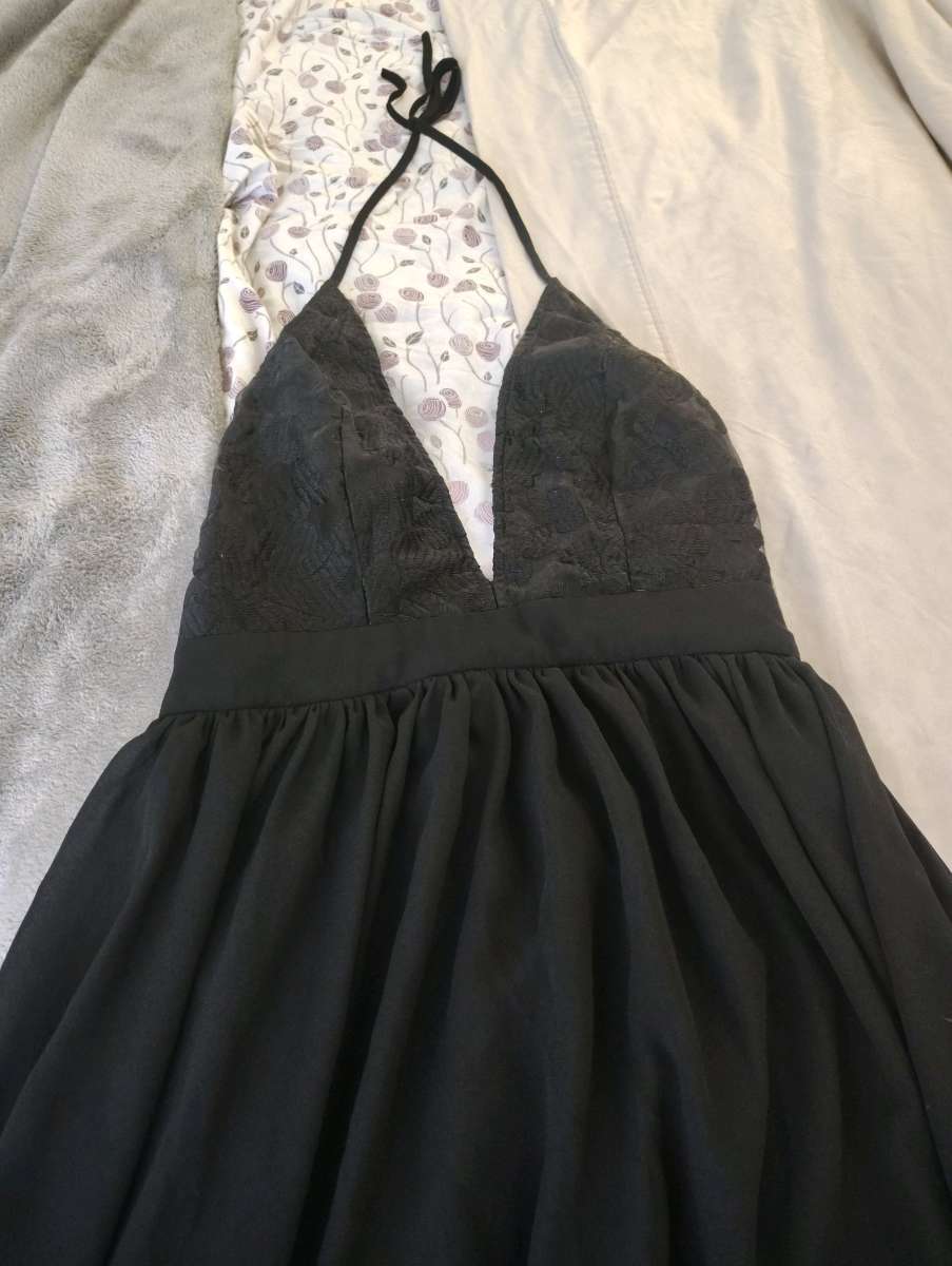 Charlotte Russe size small sexy long black evening dress