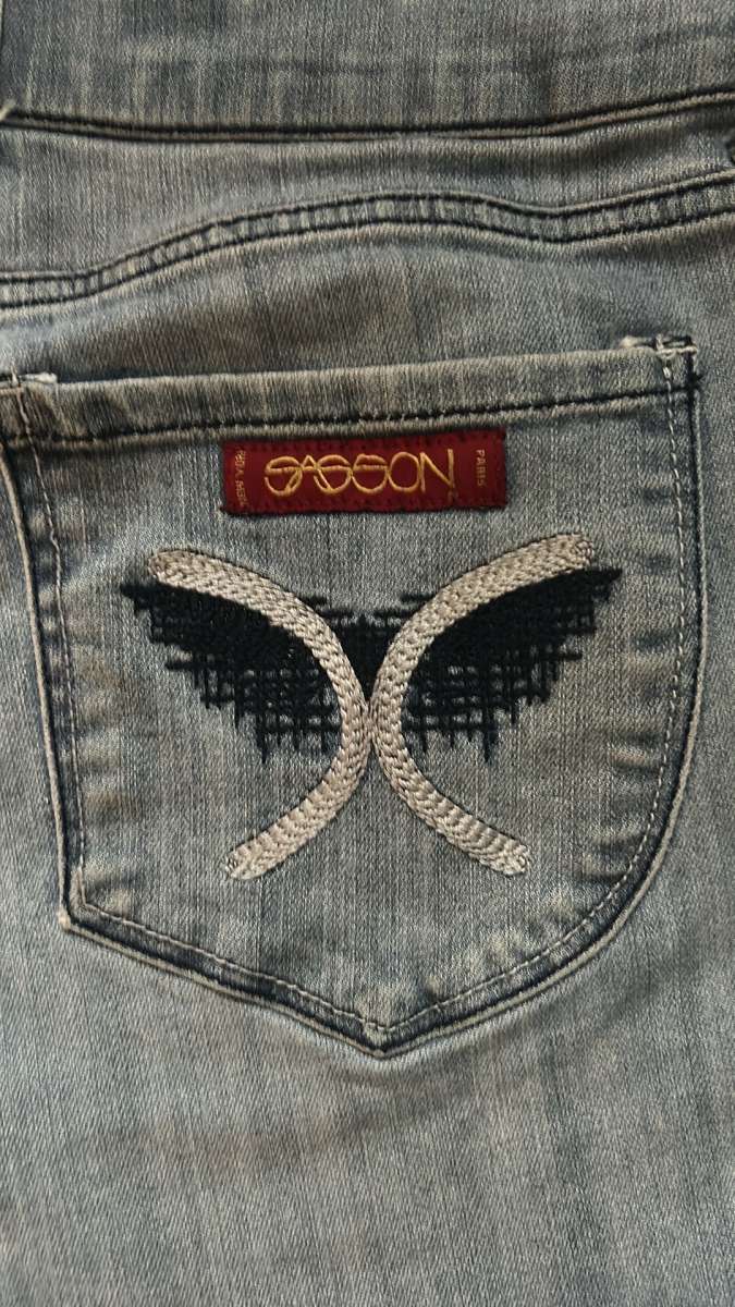 Vintage SASSOON Jeans Ooh La La Bootcut Boogie Lace Trim Hig