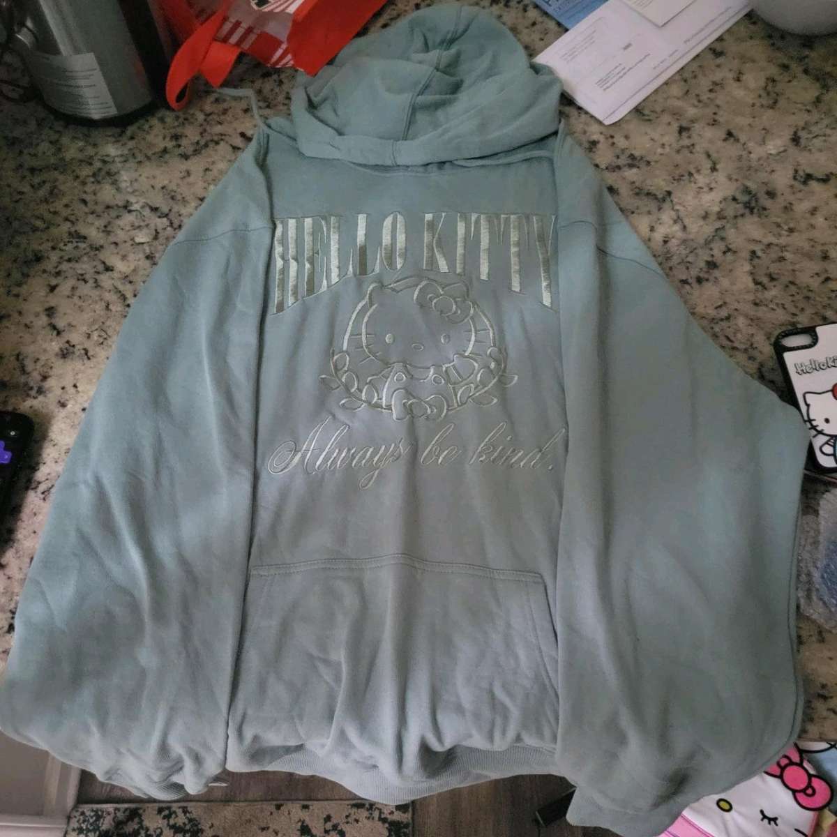 Hello kitty green hoodie