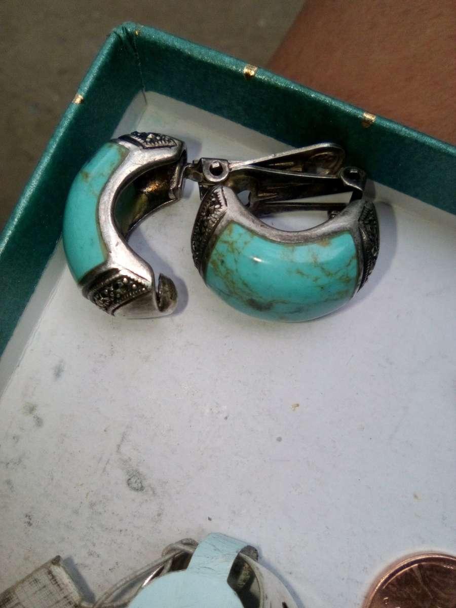 Silver and Turquoise Jewelry Lot