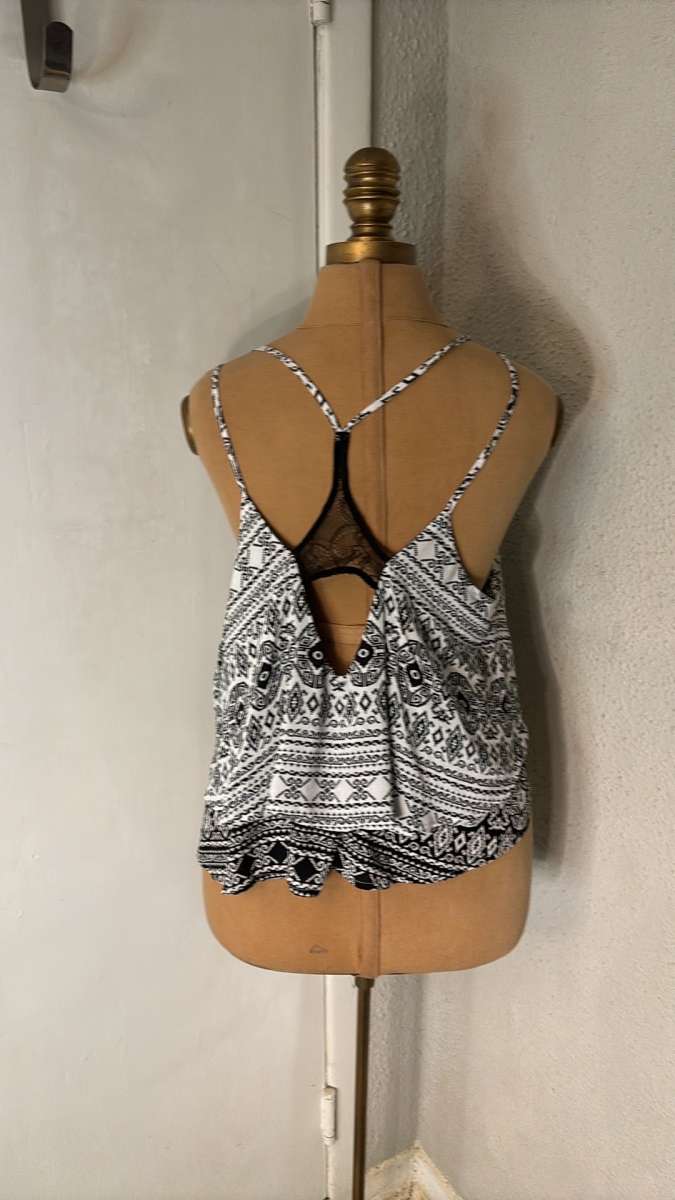 LATISTE Sun Dial Crop Top Tank M Party Festival Boho