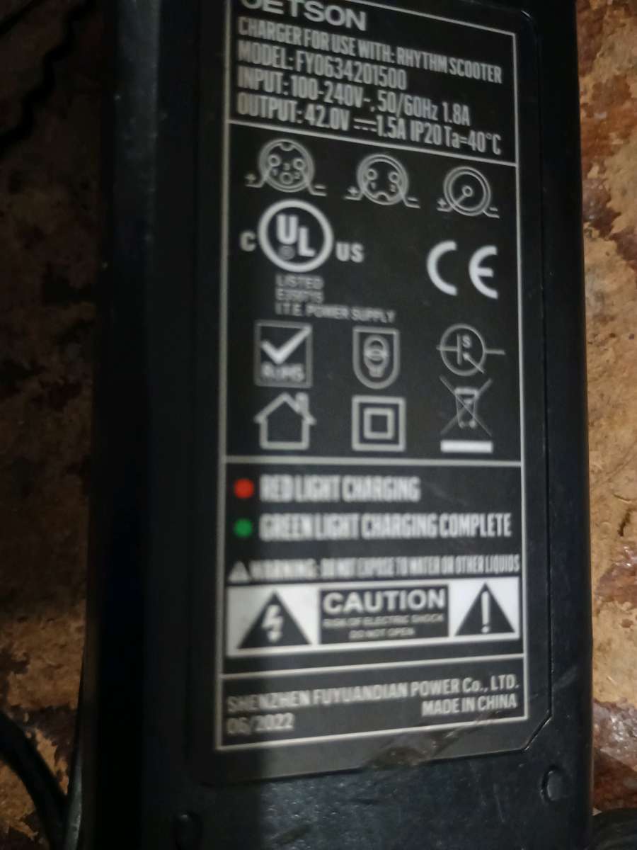 Jetson electric scooter charger