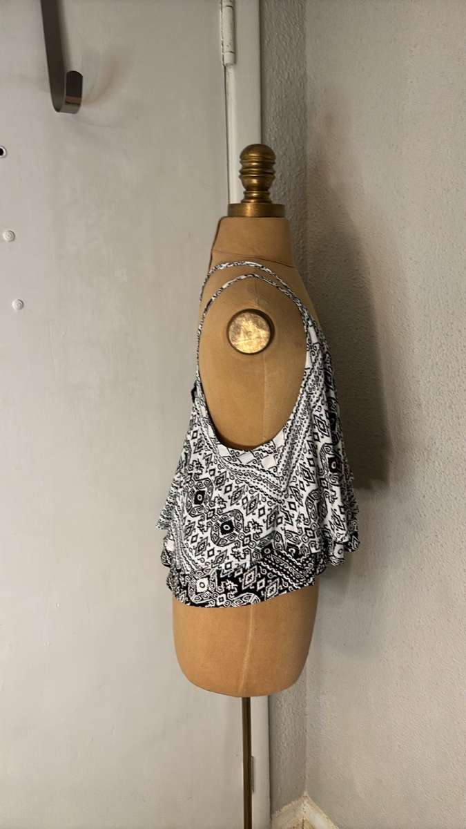 LATISTE Sun Dial Crop Top Tank M Party Festival Boho