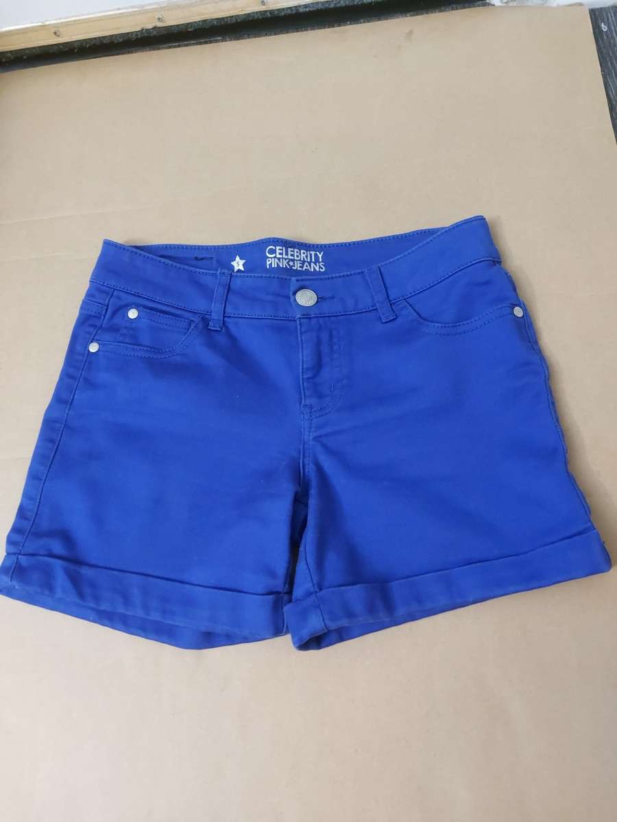Celebrity Pink Electric Blue Jean Shorts Size S