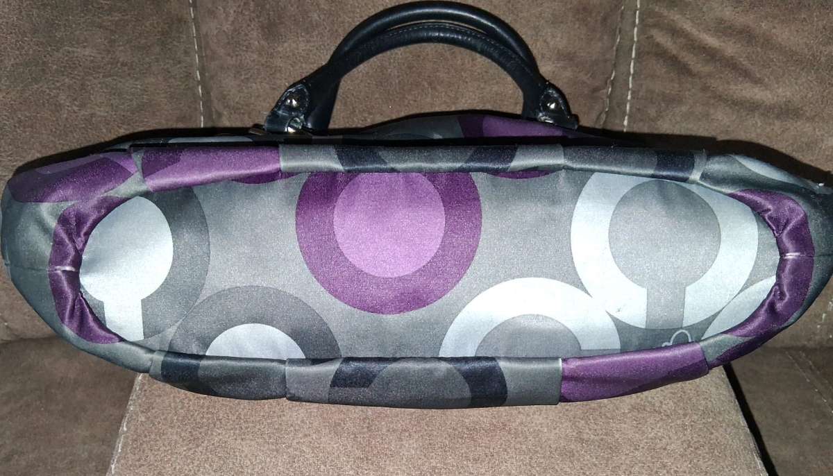 Coach Madison Sophia Sateen Clover Purse Handbag l