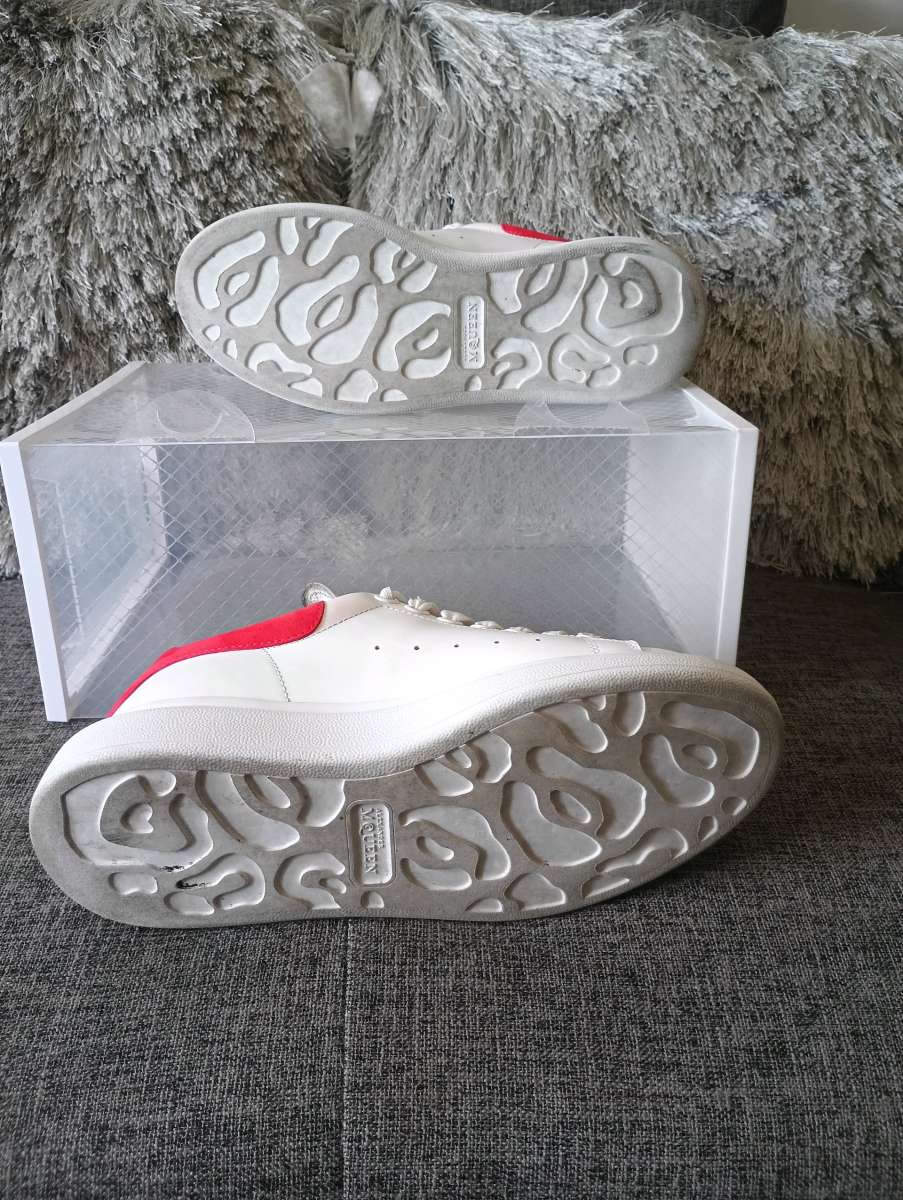 Alexander McQueen White Leather Sneakers 462214 size US 85 f