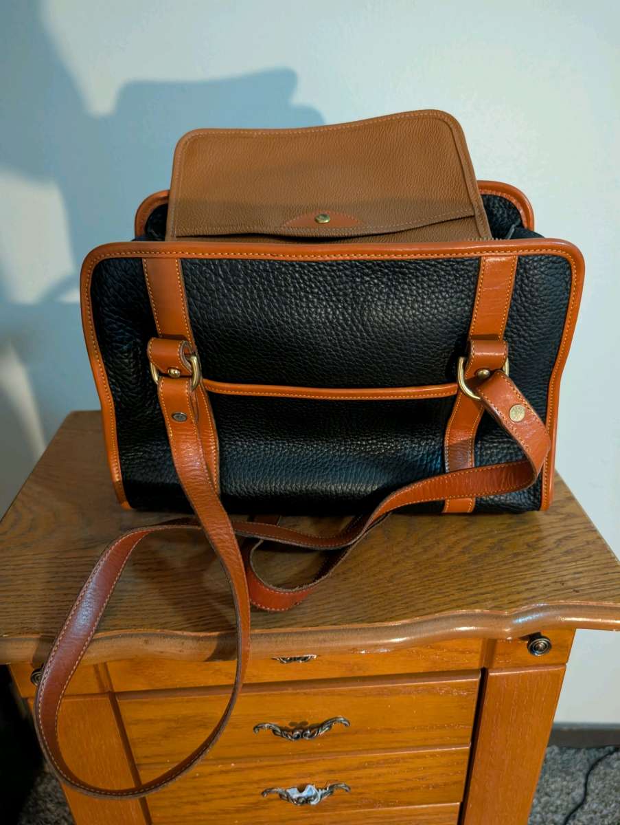 Black and Brown Leather Handbag