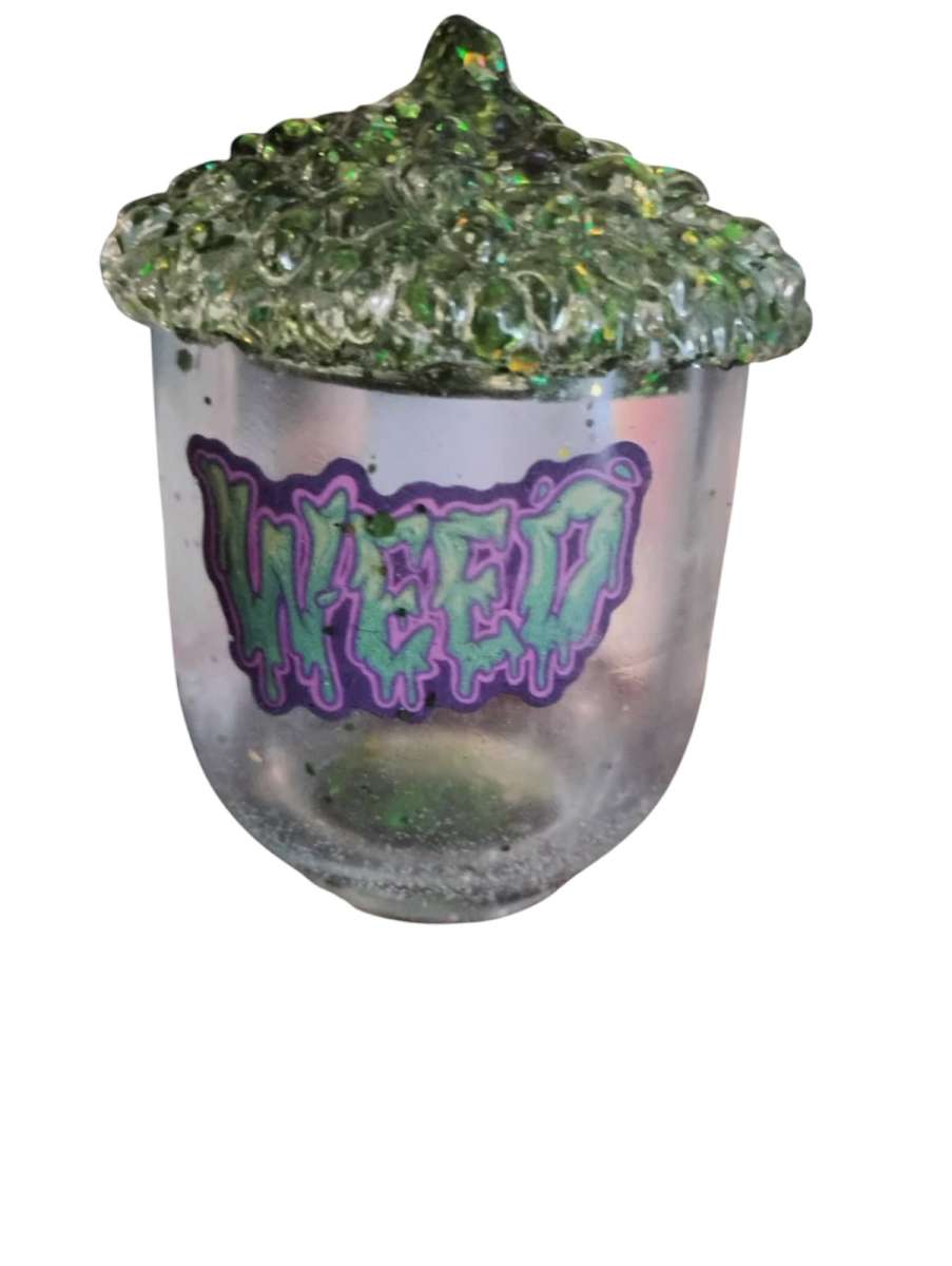 2sided acorn pot jar large