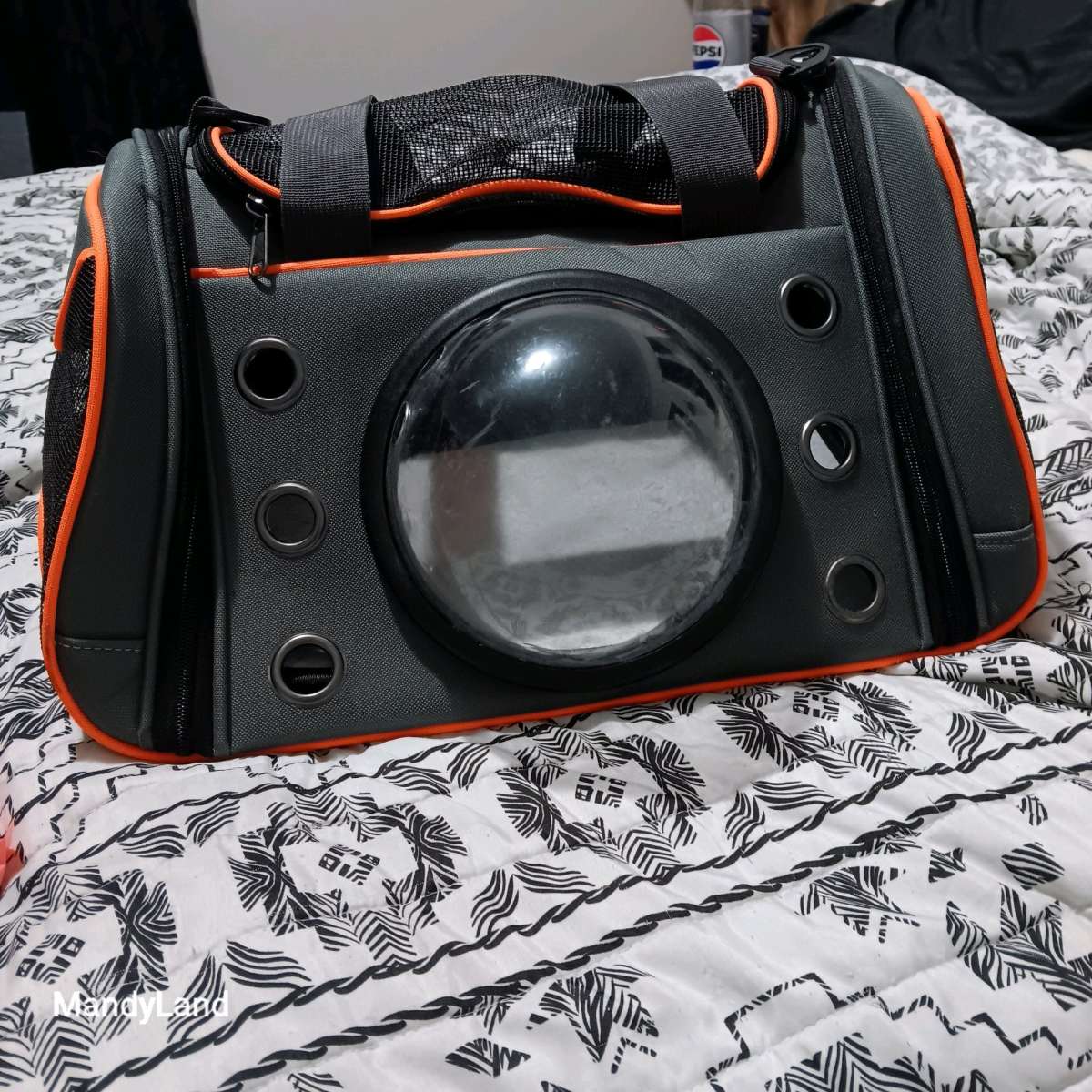 pet carrier with bubble and ventilation