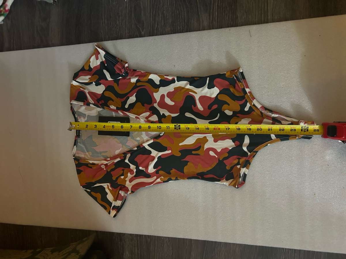 Fashion Nova Sargeant Sexy Camouflage Bodysuit Size XS