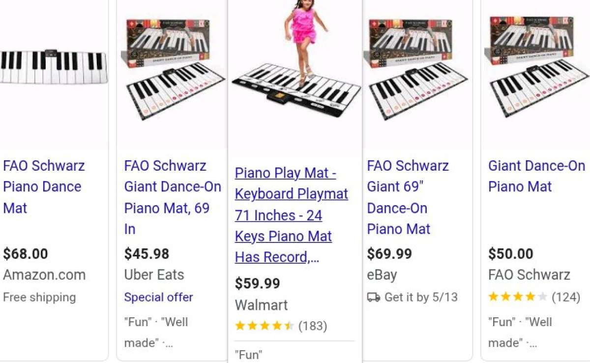 Childrens 69 in Dance On Piano Mat FAO Schwarz Giant Piano