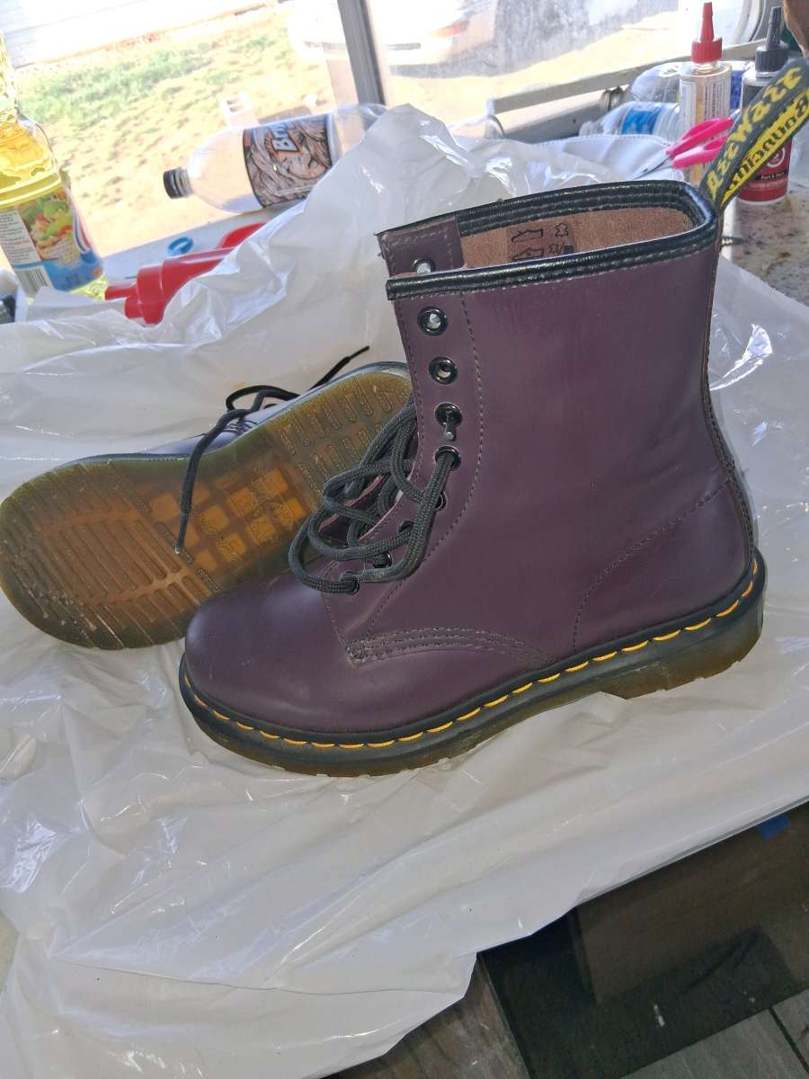 ladies size 7 Doc Martin purple boots