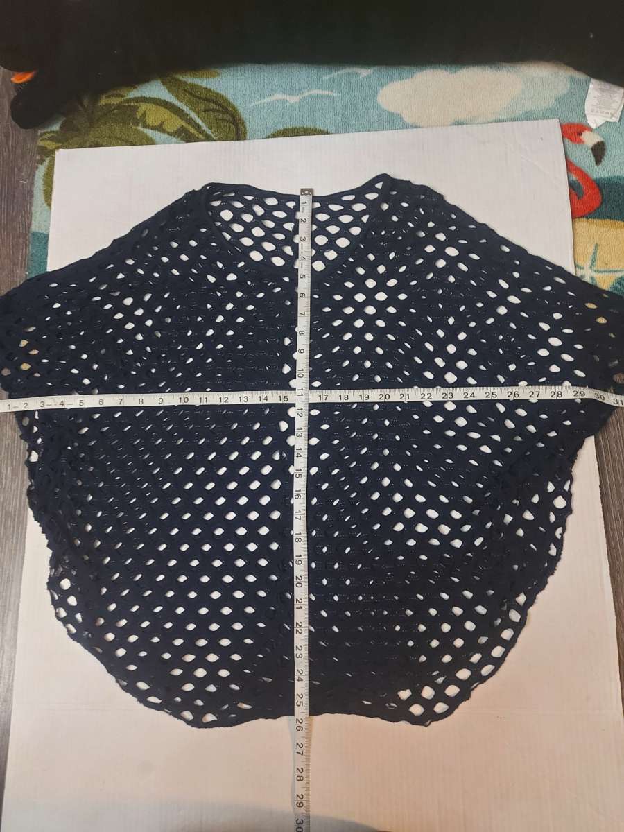 Cherish Blue Swim Poncho with Armholes OS