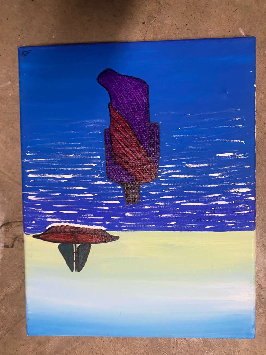 Jesus walking in water painting Christian painting