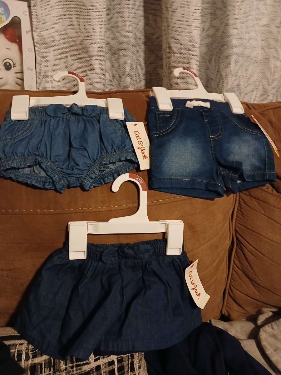Bramd New Infant Girl Denim Shorts Skirt Bundle