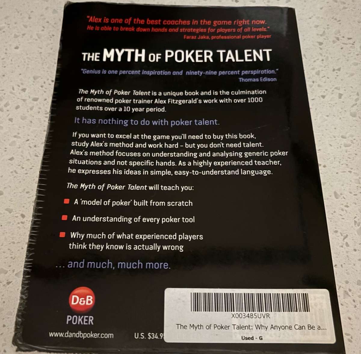 The Myth of Poker Talent by A Fitzgerald