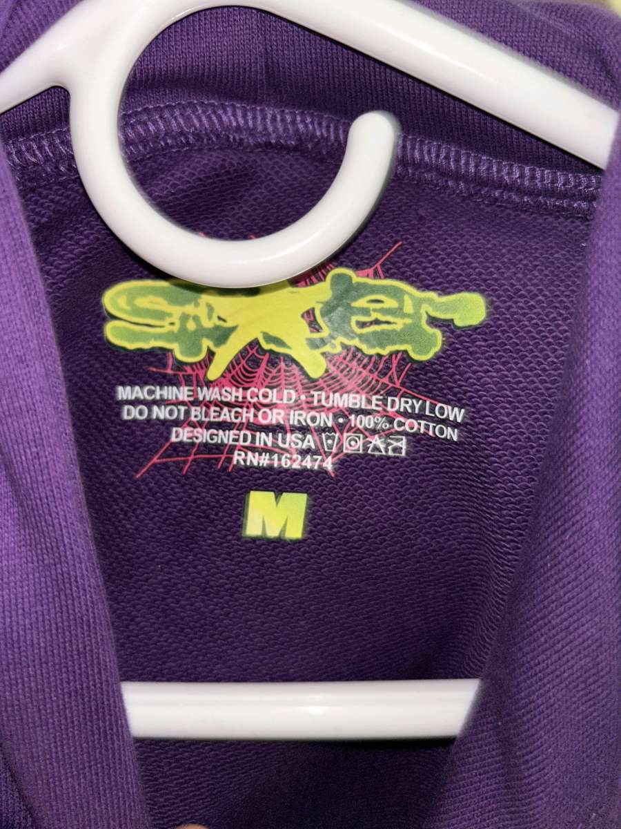 Purple sp5der hoodie