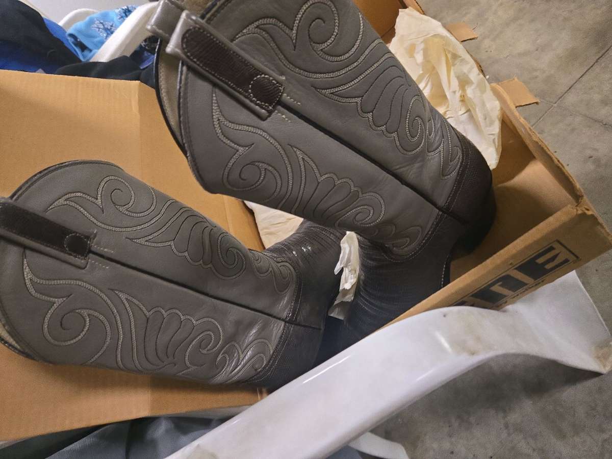 mens size lizard skin boots