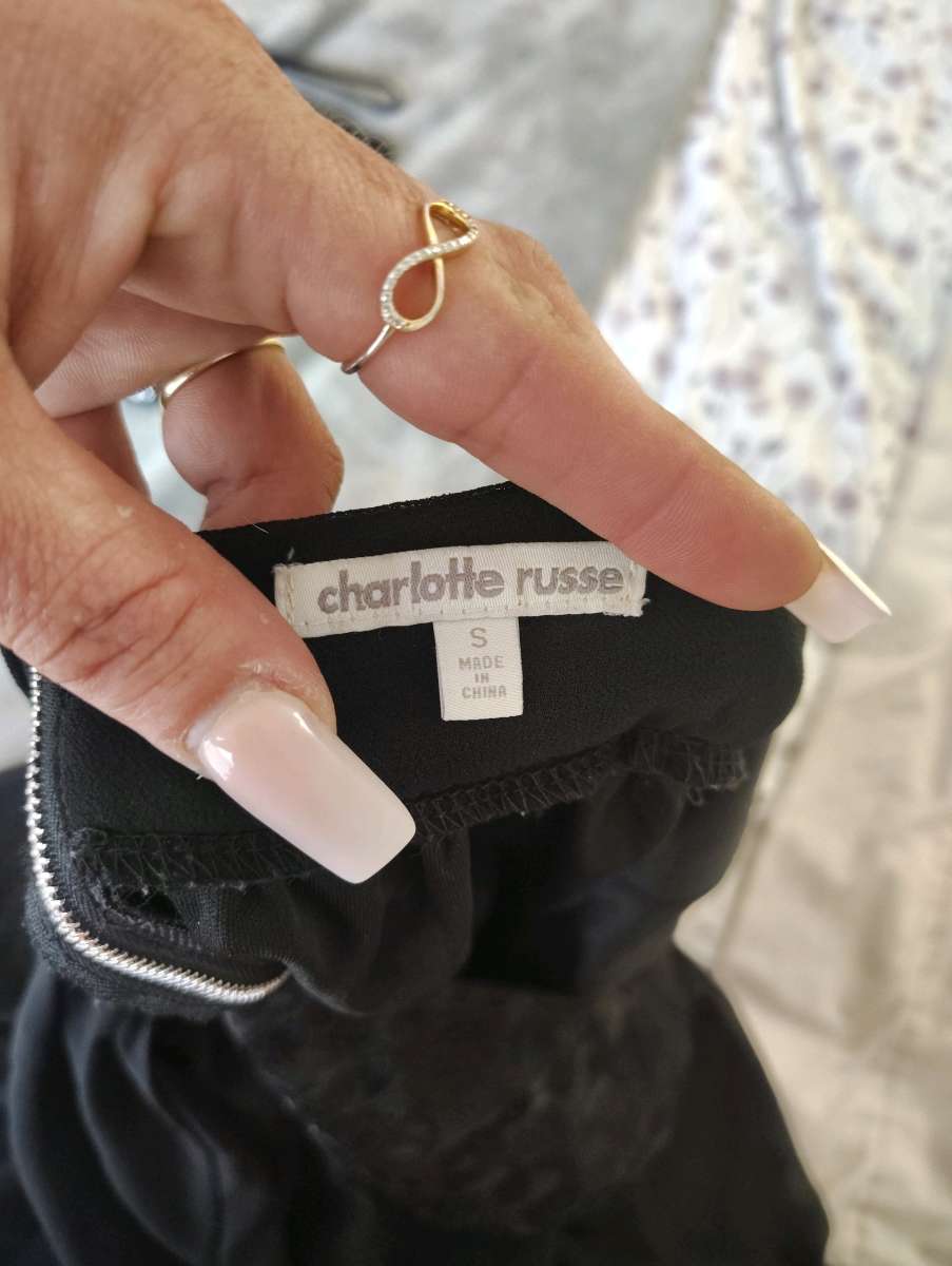 Charlotte Russe size small sexy long black evening dress