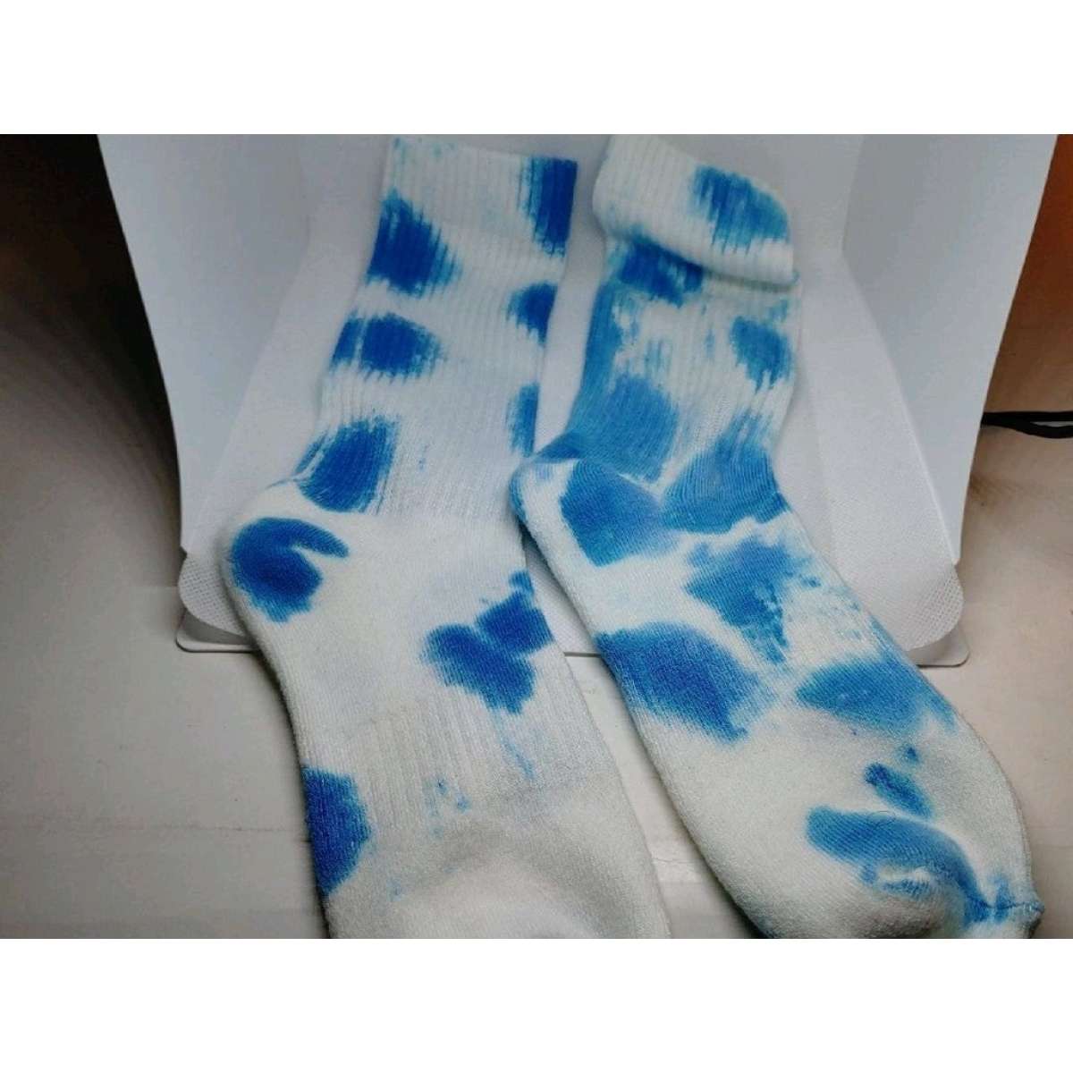 Carolina Blue Crew Tie Dye Socks 1 Pack Pairs Comfort Size M