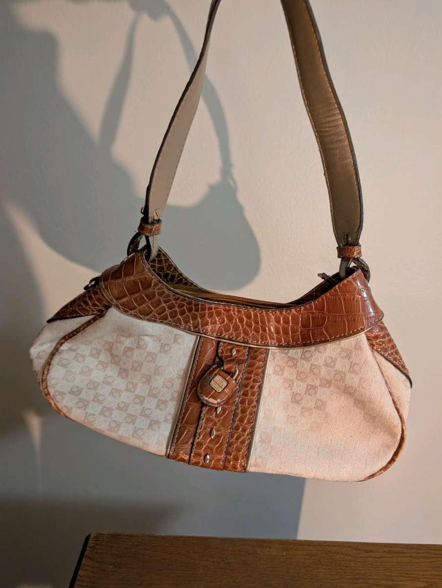 Elegant Brown and Cream Womens Bag
