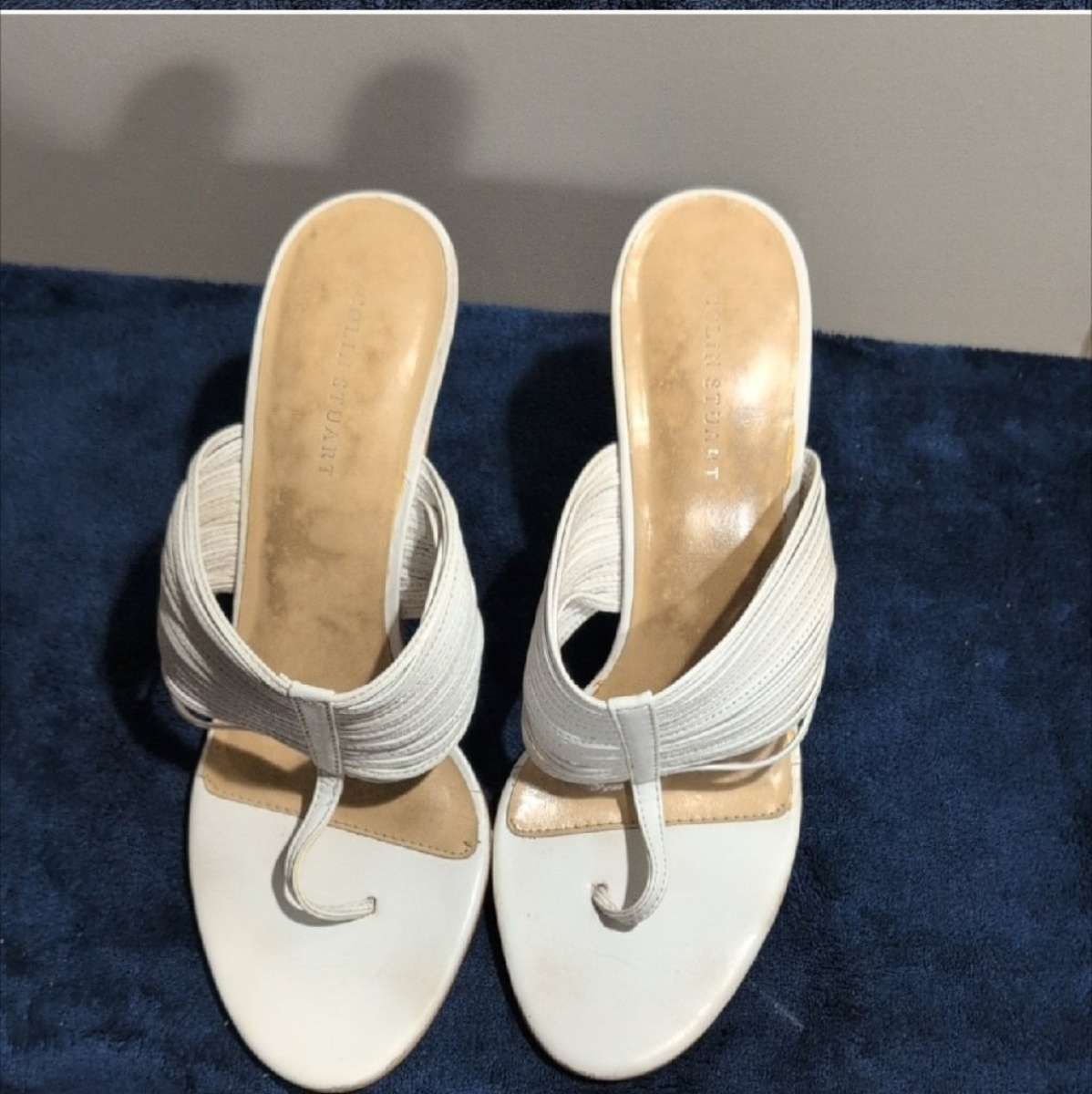 Elegant White Womens Sandals size 10