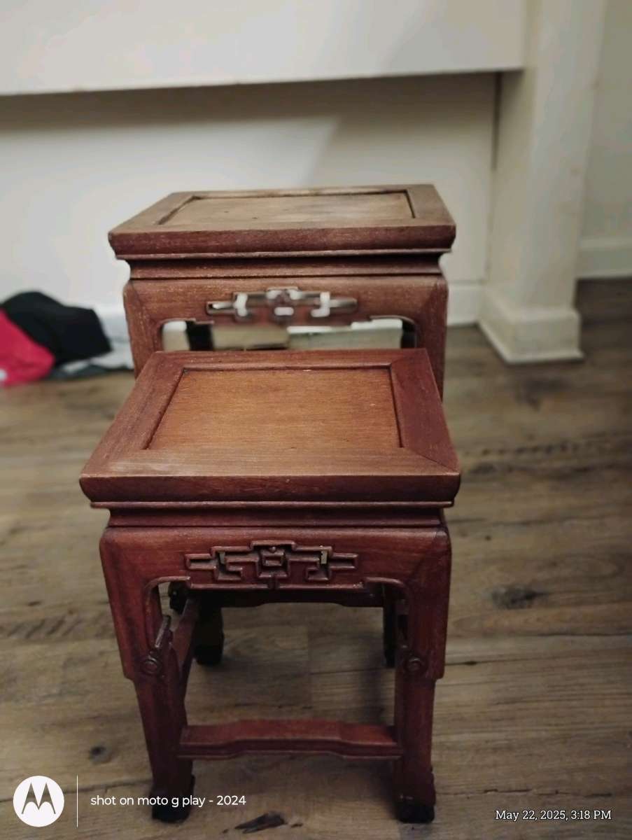 Chinese Chestnut tables set of 2