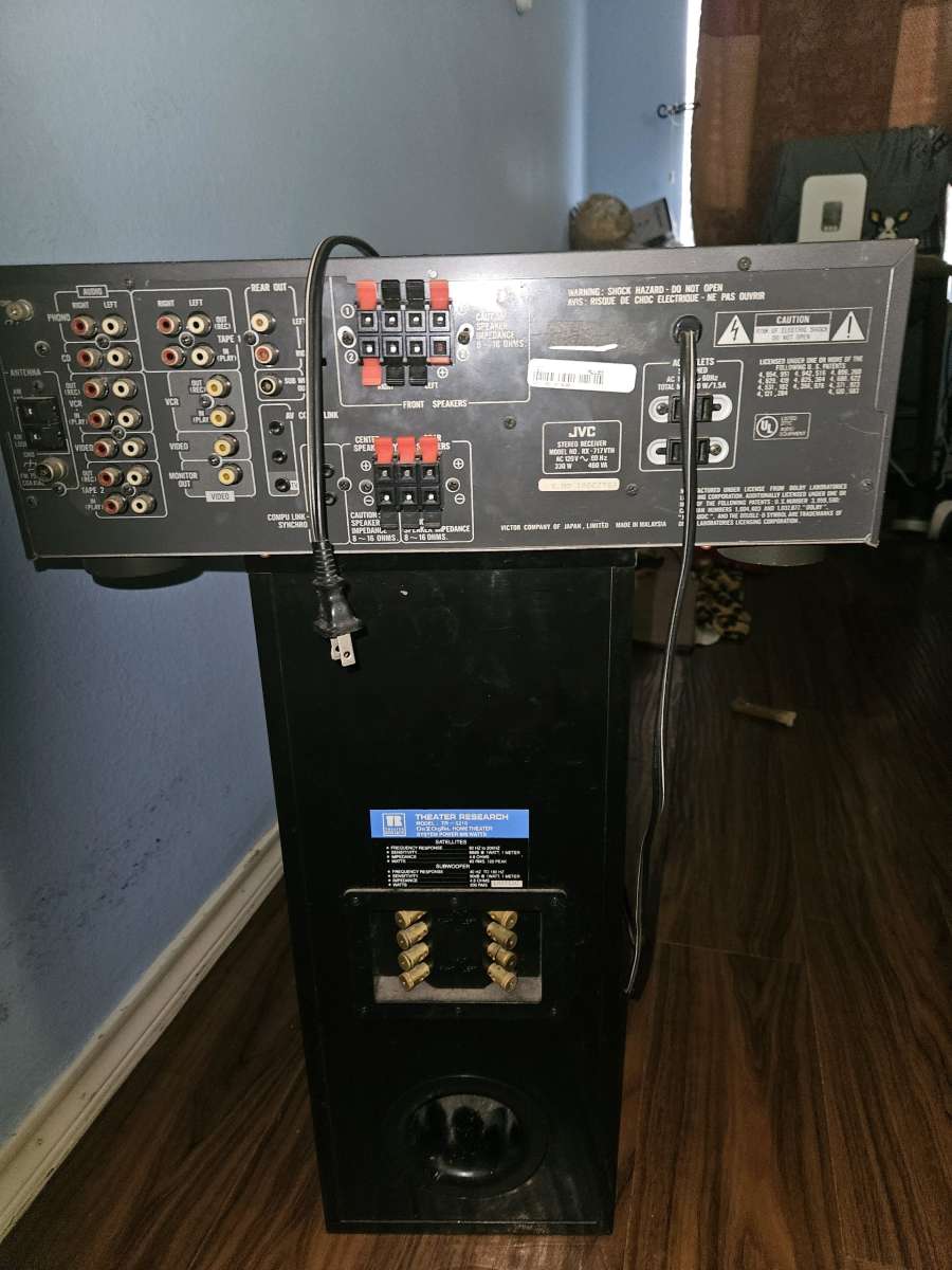 JVC AV Receiver and Theater Research speaker
