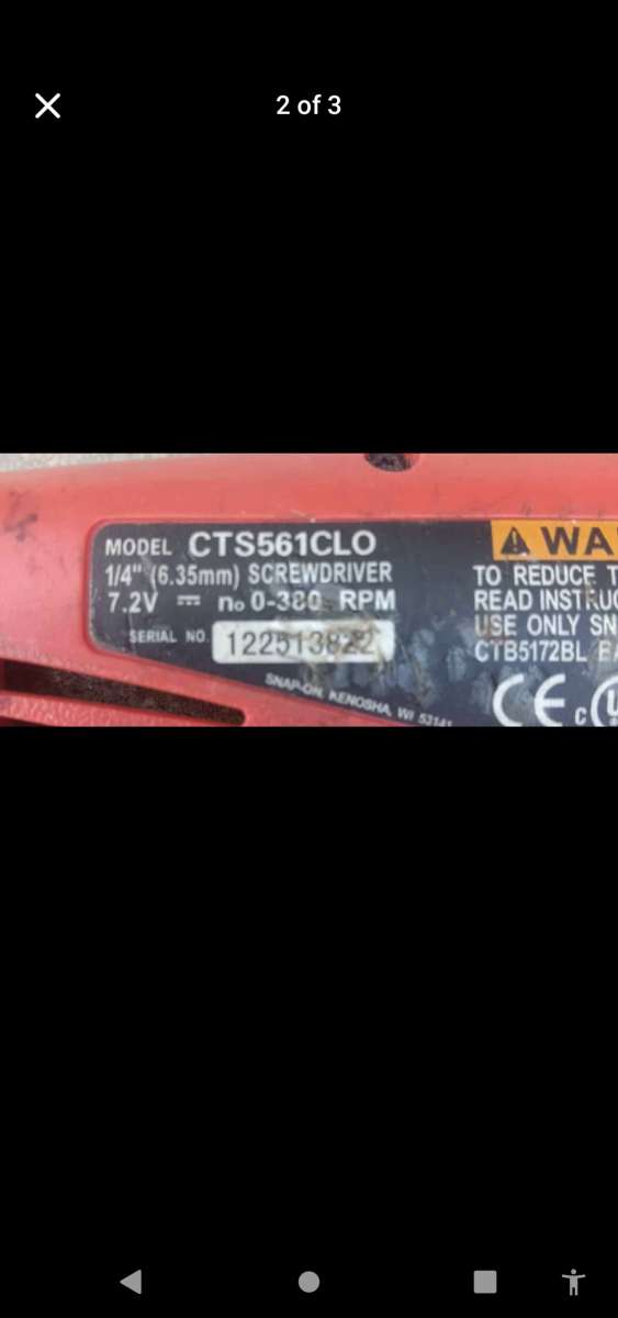 Snap On Drill Screwdriver and Charger