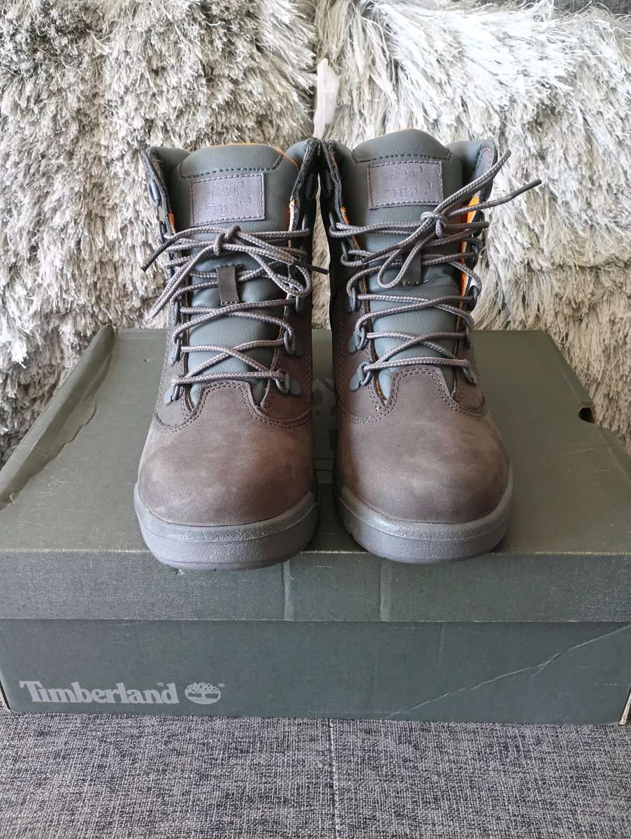 Timberland Gray Nubuck Lace Up Waterproof Ankle Boots  Size
